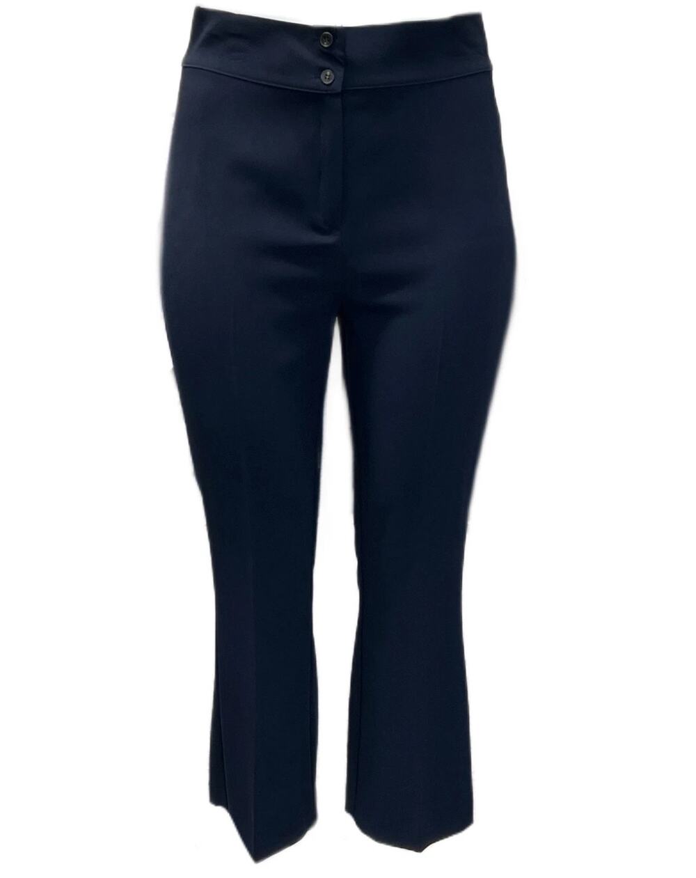 NWT Marina Rinaldi Women's Navy Riccioli Straight Pants Plus Size 20 Preppy Work